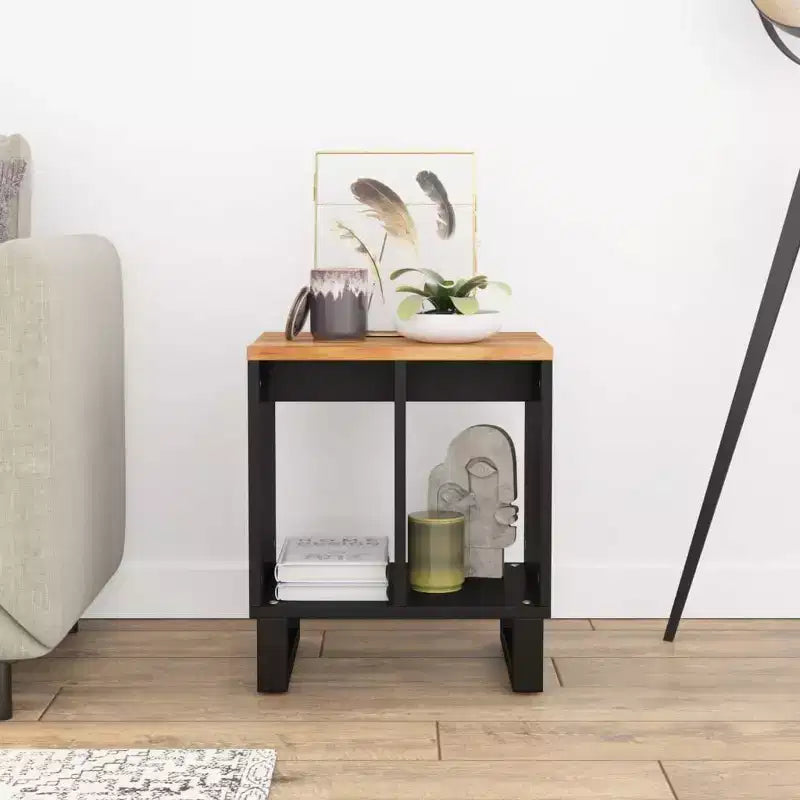 Table basse en bois d'acacia massif – Console et table d'appoint marron
