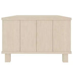 Table basse en pin massif 100 x 55 cm – Finition brun miel