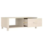 Table basse en pin massif 100 x 55 cm – Finition brun miel