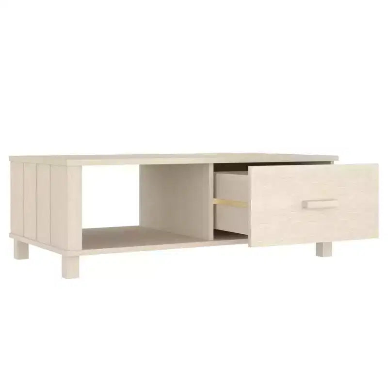 Table basse en pin massif 100 x 55 cm – Finition brun miel