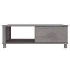 Table basse en pin massif 100 x 55 cm – Finition brun miel