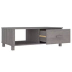 Table basse en pin massif 100 x 55 cm – Finition brun miel