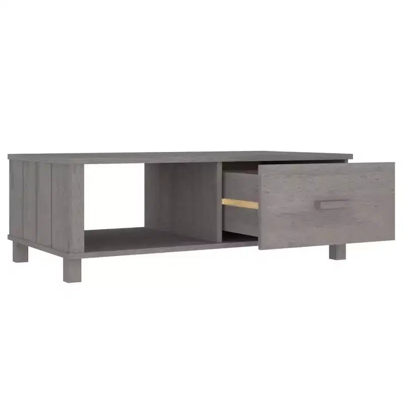 Table basse en pin massif 100 x 55 cm – Finition brun miel