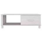 Table basse en pin massif 100 x 55 cm – Finition brun miel