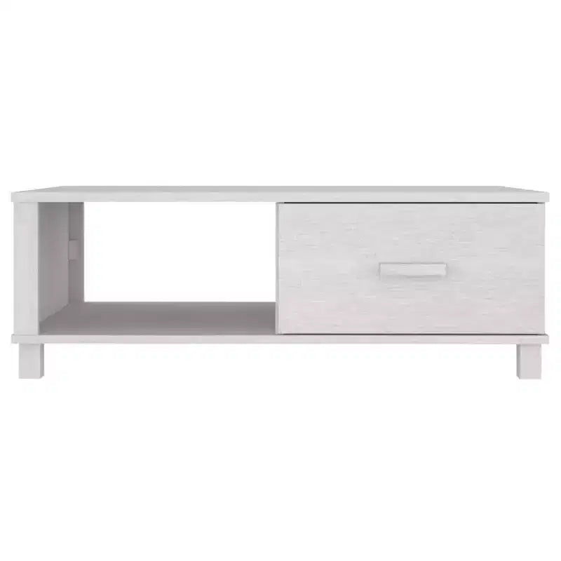 Table basse en pin massif 100 x 55 cm – Finition brun miel