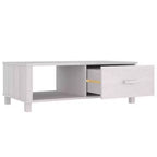 Table basse en pin massif 100 x 55 cm – Finition brun miel