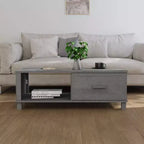 Table basse en pin massif 100 x 55 cm – Finition brun miel
