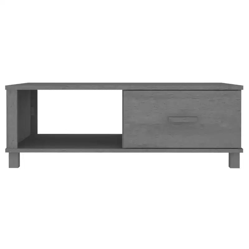 Table basse en pin massif 100 x 55 cm – Finition brun miel