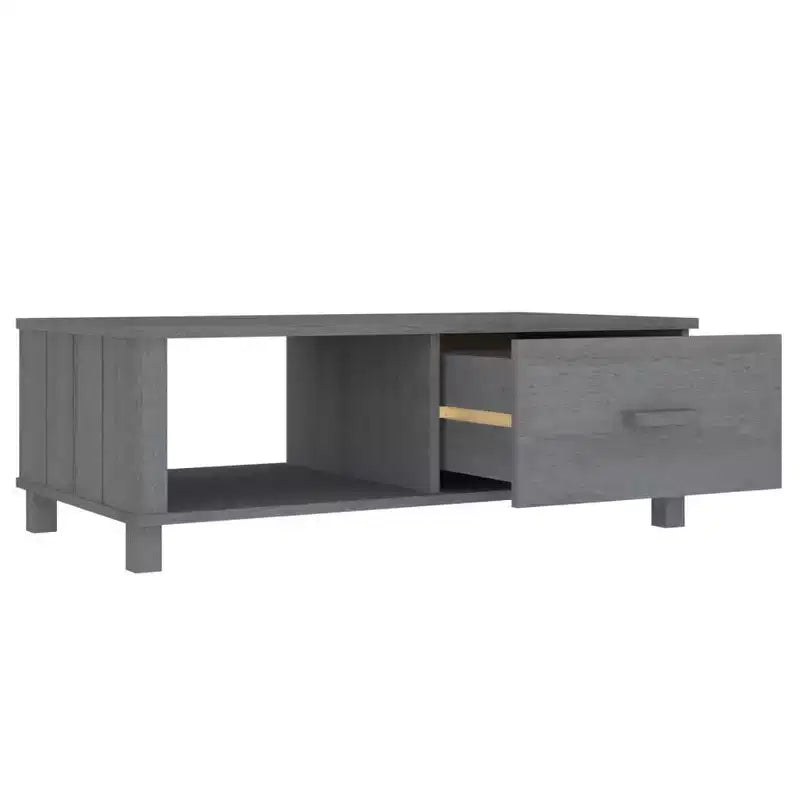 Table basse en pin massif 100 x 55 cm – Finition brun miel
