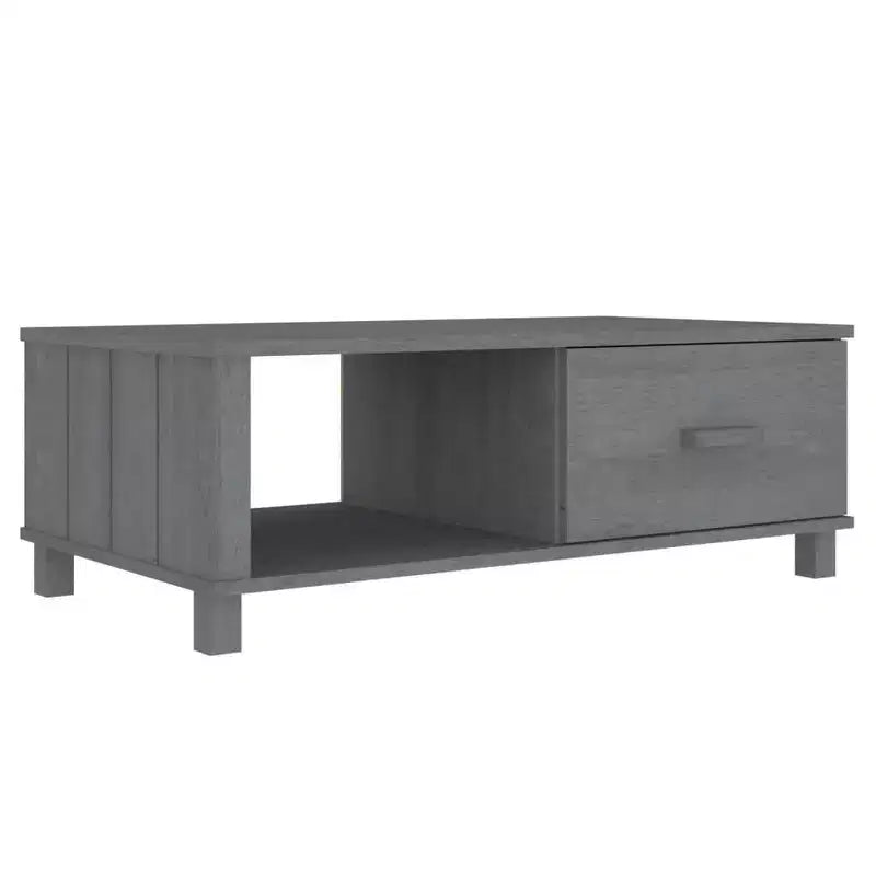 Table basse en pin massif 100 x 55 cm – Finition brun miel