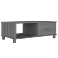 Table basse en pin massif 100 x 55 cm – Finition brun miel