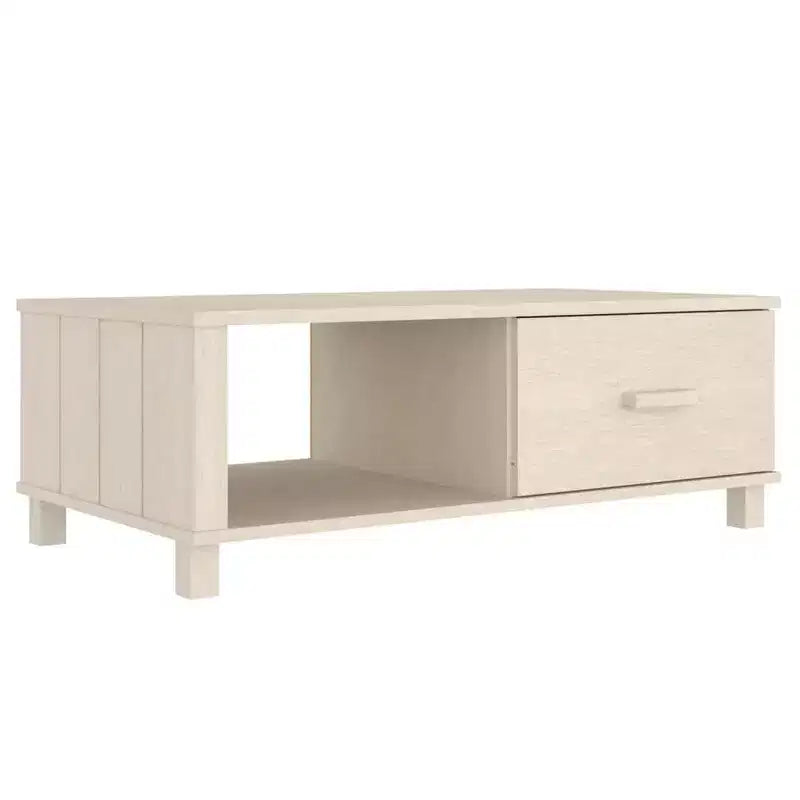 vidaXL Coffee Table Honey Brown Solid Pinewood, Engineered Wood 39.4 x 21.7 x 13.8 in