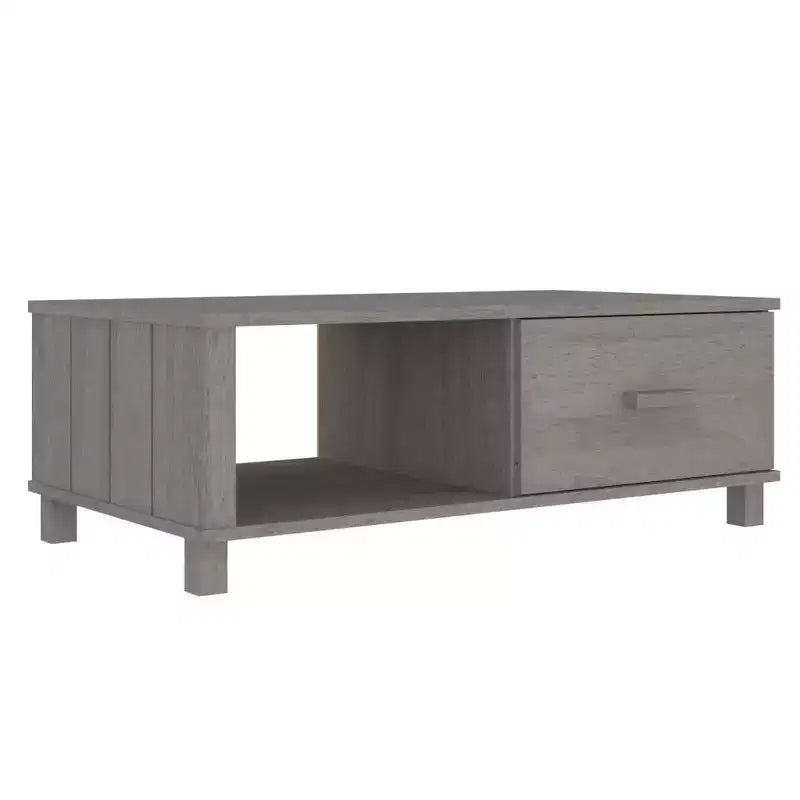 Table basse en pin massif 100 x 55 cm – Finition brun miel