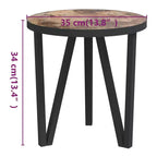 Table d'appoint Accent avec cadre en acier et plateau en bois manufacturé jaune