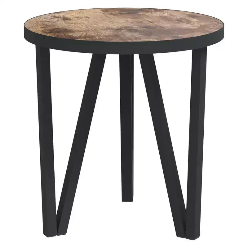 vidaXL Tea Table Accent Coffee Side Table with Steel Frame and Yellow Engineered Wood