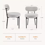 Canapé sectionnel modulaire incurvé Cloud de 284 cm avec 4 coussins – Velours côtelé, Blanc