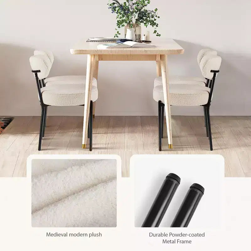Canapé sectionnel modulaire incurvé Cloud de 284 cm avec 4 coussins – Velours côtelé, Blanc