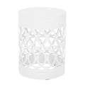 Large Metal Side Table - White (As Shown)