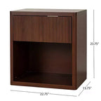 Table de chevet moderne du milieu du siècle avec tiroir – Table de nuit en MDF pour chambre à coucher