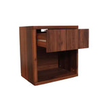 Table de chevet moderne du milieu du siècle avec tiroir – Table de nuit en MDF pour chambre à coucher