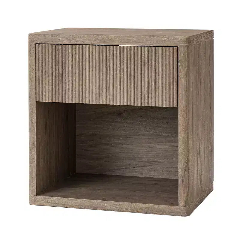 Table de chevet moderne du milieu du siècle avec tiroir – Table de nuit en MDF pour chambre à coucher