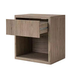 Table de chevet moderne du milieu du siècle avec tiroir – Table de nuit en MDF pour chambre à coucher