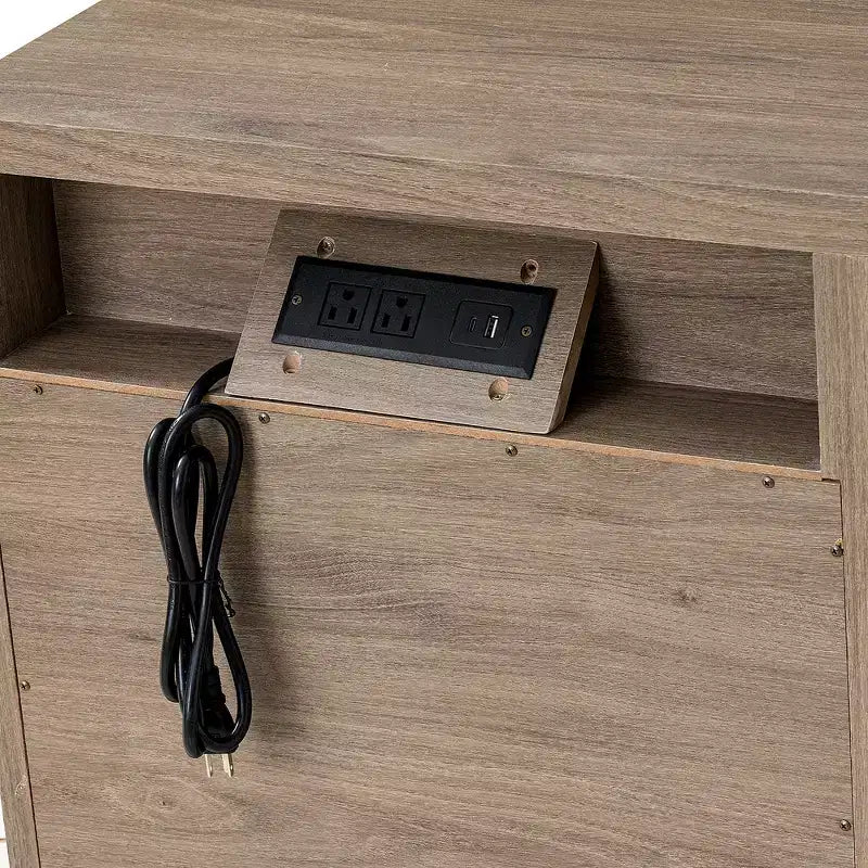Table de chevet moderne du milieu du siècle avec tiroir – Table de nuit en MDF pour chambre à coucher