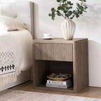 Zeus & Ruta Mid-Century Modern Nightstand with Drawer Storage, Versatile for Bedroom, Living Room, Home Office