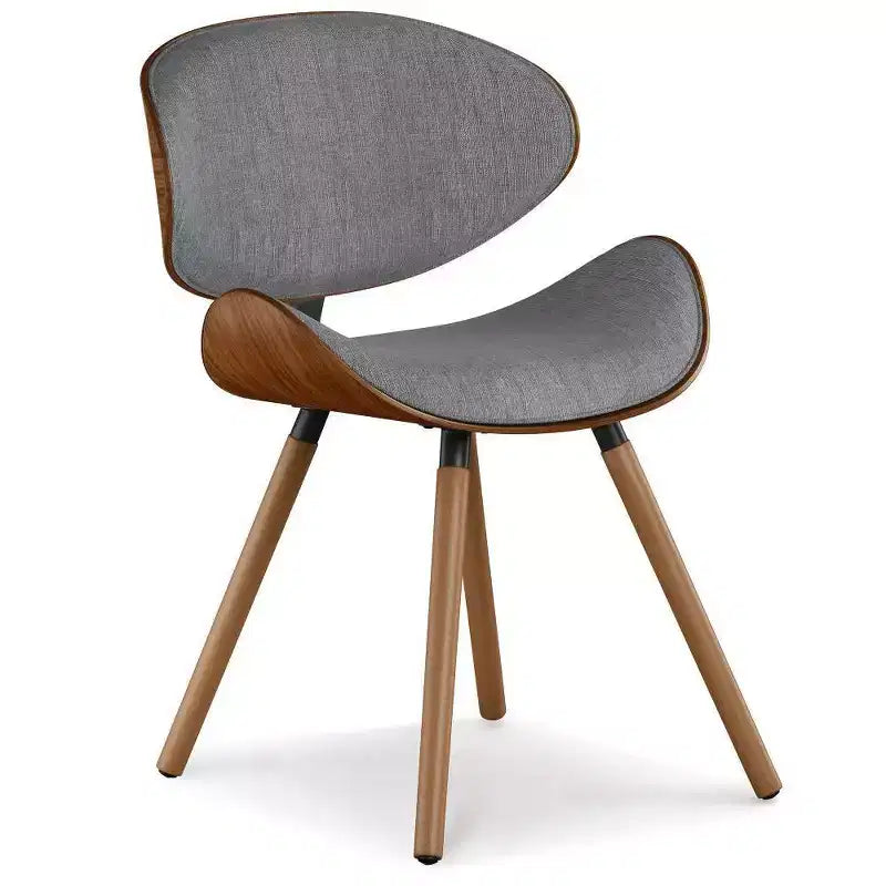 Chaise de salle à manger rembourrée avec cadre en contreplaqué – Tissu de lin