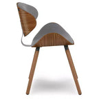 Chaise de salle à manger rembourrée avec cadre en contreplaqué – Tissu de lin