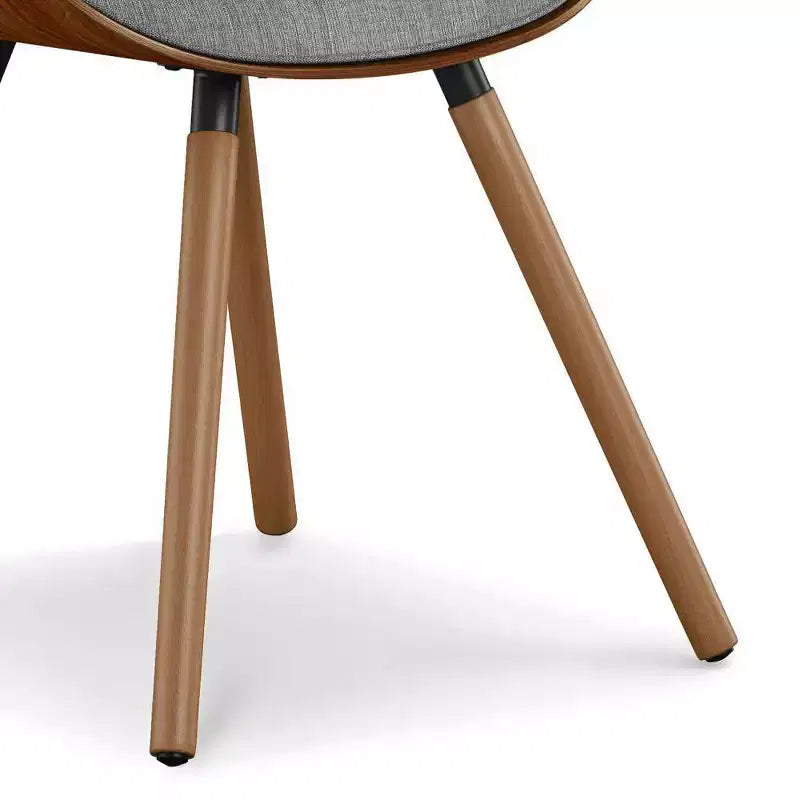 Chaise de salle à manger rembourrée avec cadre en contreplaqué – Tissu de lin