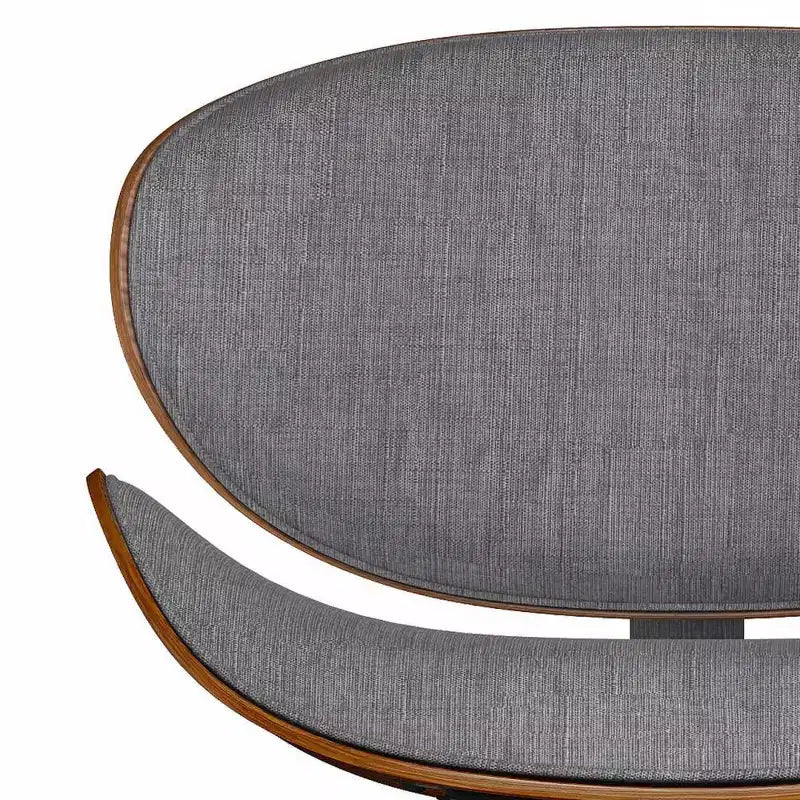 Chaise de salle à manger rembourrée avec cadre en contreplaqué – Tissu de lin