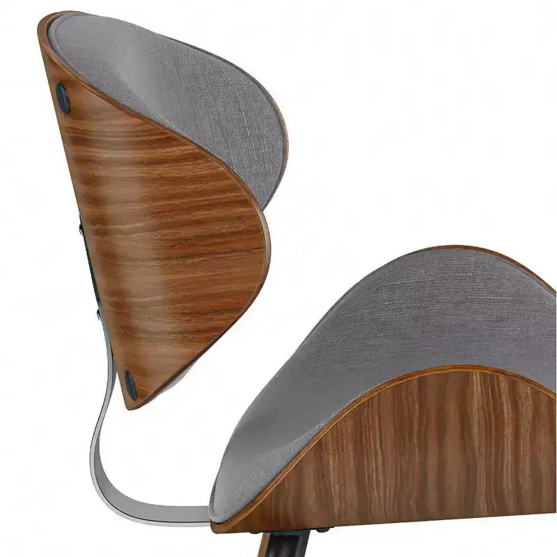Chaise de salle à manger rembourrée avec cadre en contreplaqué – Tissu de lin