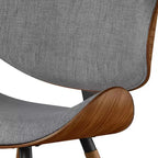 Chaise de salle à manger rembourrée avec cadre en contreplaqué – Tissu de lin