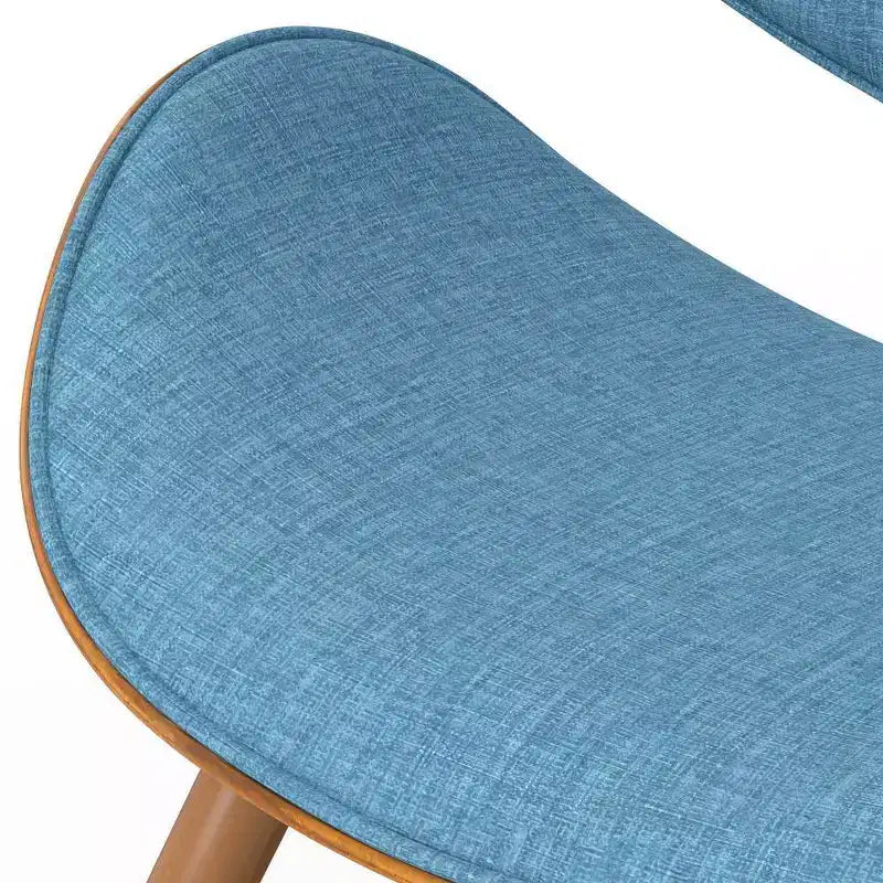 Chaise de salle à manger rembourrée avec cadre en contreplaqué – Tissu de lin