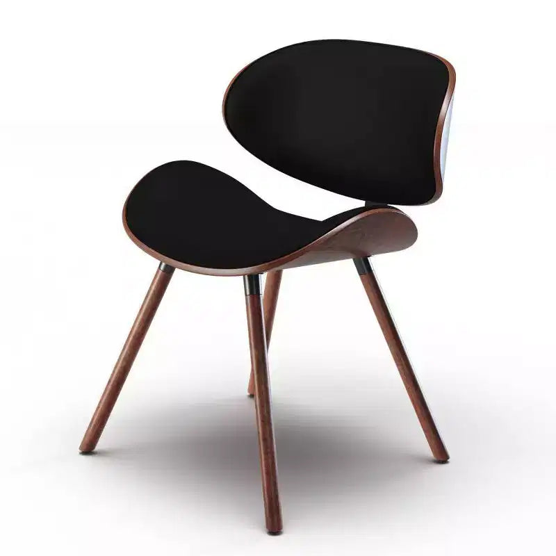 Chaise de salle à manger rembourrée avec cadre en contreplaqué – Tissu de lin