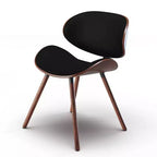 Chaise de salle à manger rembourrée avec cadre en contreplaqué – Tissu de lin