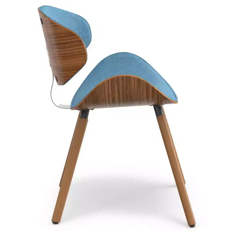 Chaise de salle à manger rembourrée avec cadre en contreplaqué – Tissu de lin