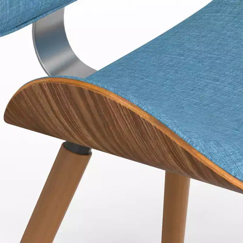 Chaise de salle à manger rembourrée avec cadre en contreplaqué – Tissu de lin