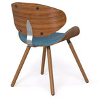 Chaise de salle à manger rembourrée avec cadre en contreplaqué – Tissu de lin
