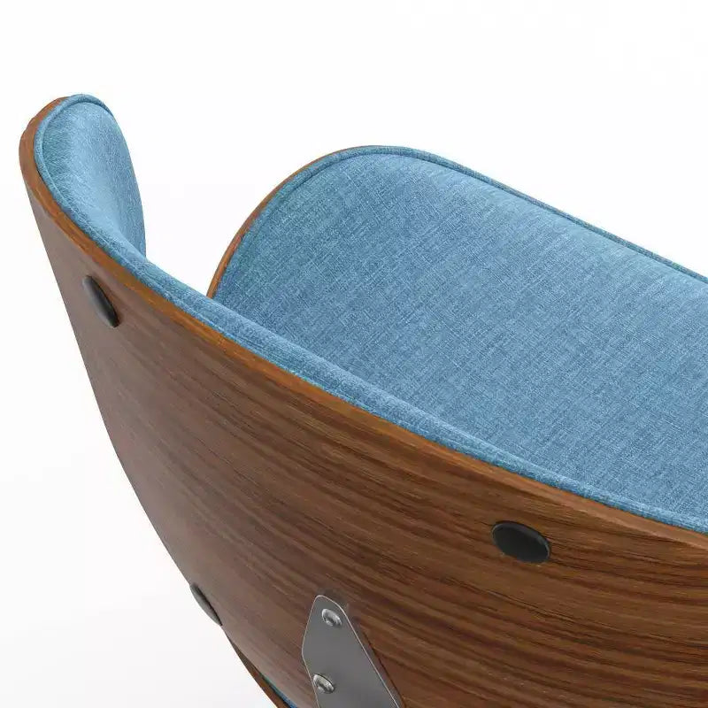 Chaise de salle à manger rembourrée avec cadre en contreplaqué – Tissu de lin