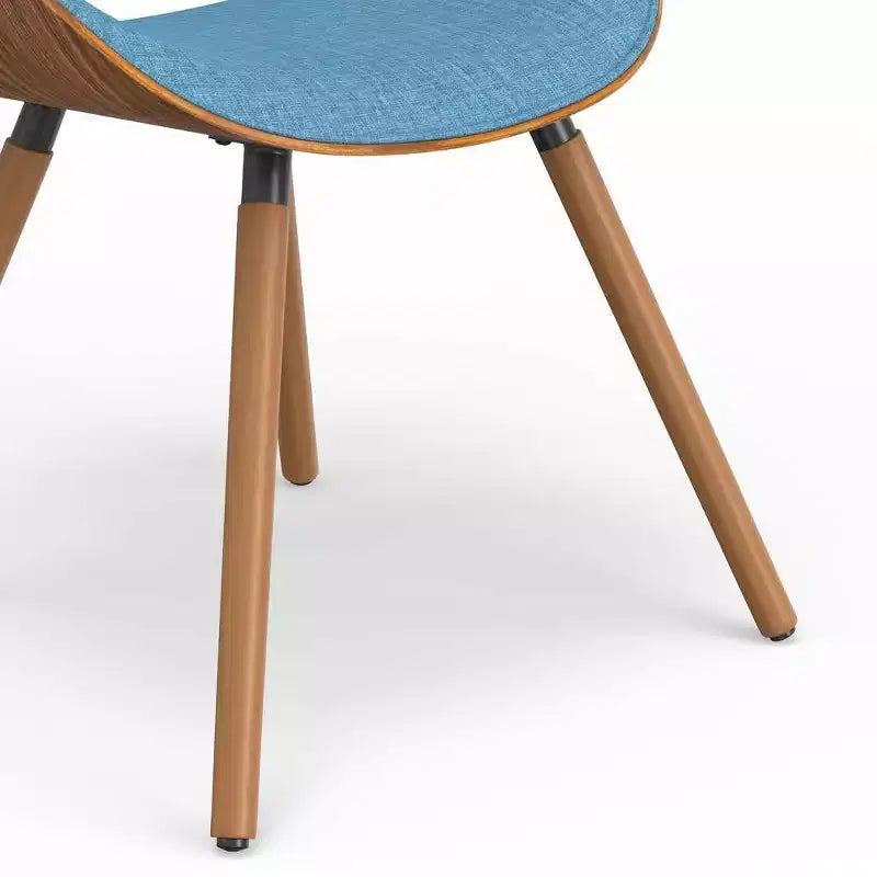 Chaise de salle à manger rembourrée avec cadre en contreplaqué – Tissu de lin