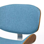 Chaise de salle à manger rembourrée avec cadre en contreplaqué – Tissu de lin