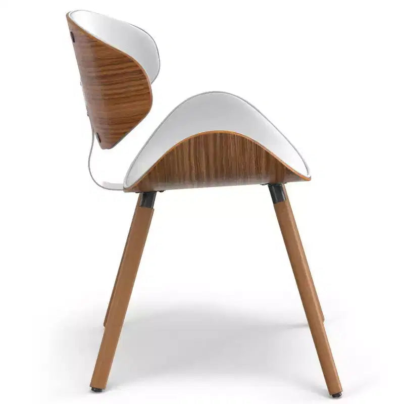 Chaise de salle à manger rembourrée avec cadre en contreplaqué – Tissu de lin