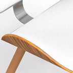Chaise de salle à manger rembourrée avec cadre en contreplaqué – Tissu de lin