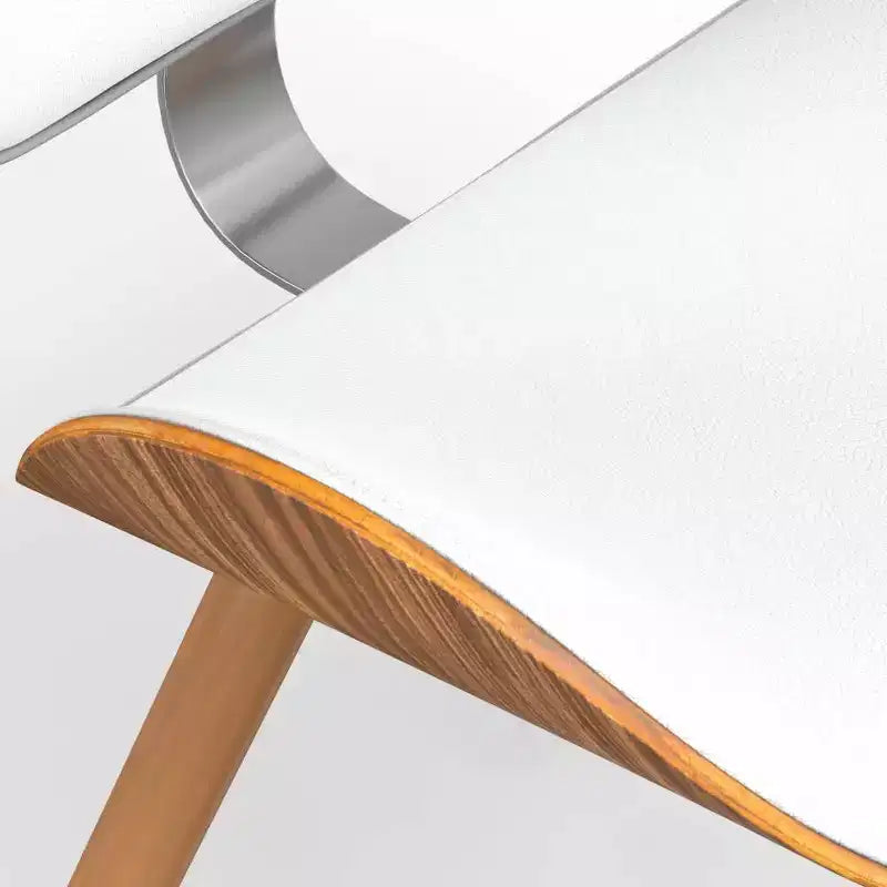 Chaise de salle à manger rembourrée avec cadre en contreplaqué – Tissu de lin