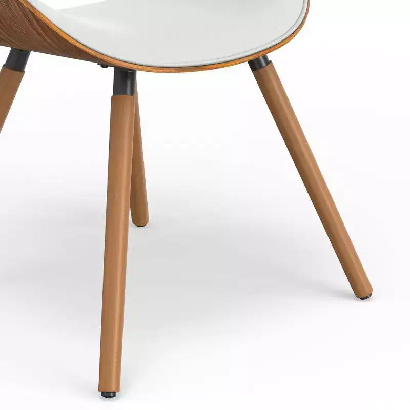 Chaise de salle à manger rembourrée avec cadre en contreplaqué – Tissu de lin