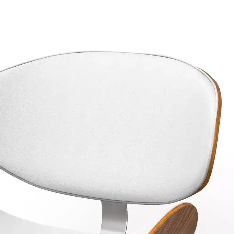 Chaise de salle à manger rembourrée avec cadre en contreplaqué – Tissu de lin
