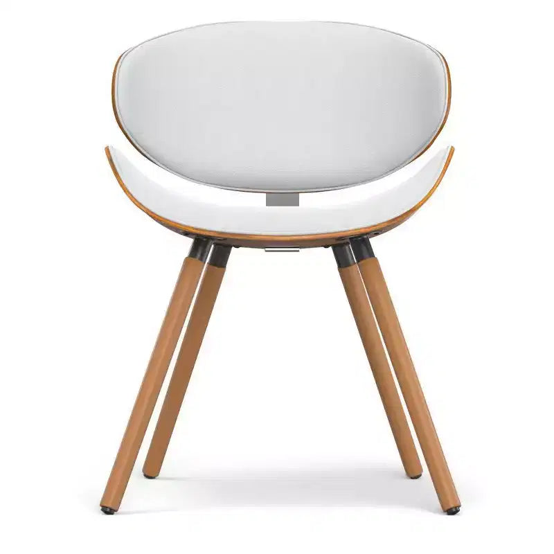 Chaise de salle à manger rembourrée avec cadre en contreplaqué – Tissu de lin