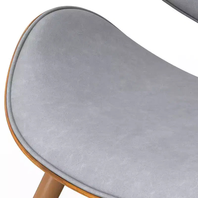 Chaise de salle à manger rembourrée avec cadre en contreplaqué – Tissu de lin